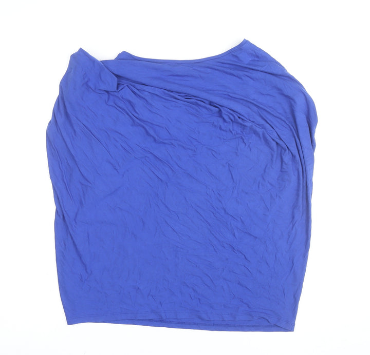 Gallery Women's Blue Sleeveless Jersey T-Shirt Size M