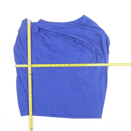 Gallery Women's Blue Sleeveless Jersey T-Shirt Size M