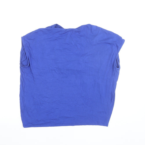 Gallery Women's Blue Sleeveless Jersey T-Shirt Size M