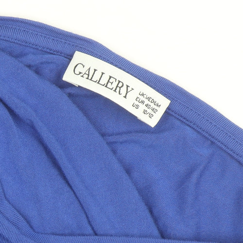 Gallery Women's Blue Sleeveless Jersey T-Shirt Size M