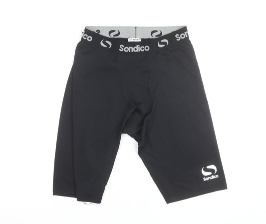 Sondico Men's Black Compression Shorts L Slim Fit Moisture Wicking
