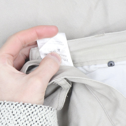 Jensen Women’s Beige Cropped Trousers Size 8 Regular Cotton Blend