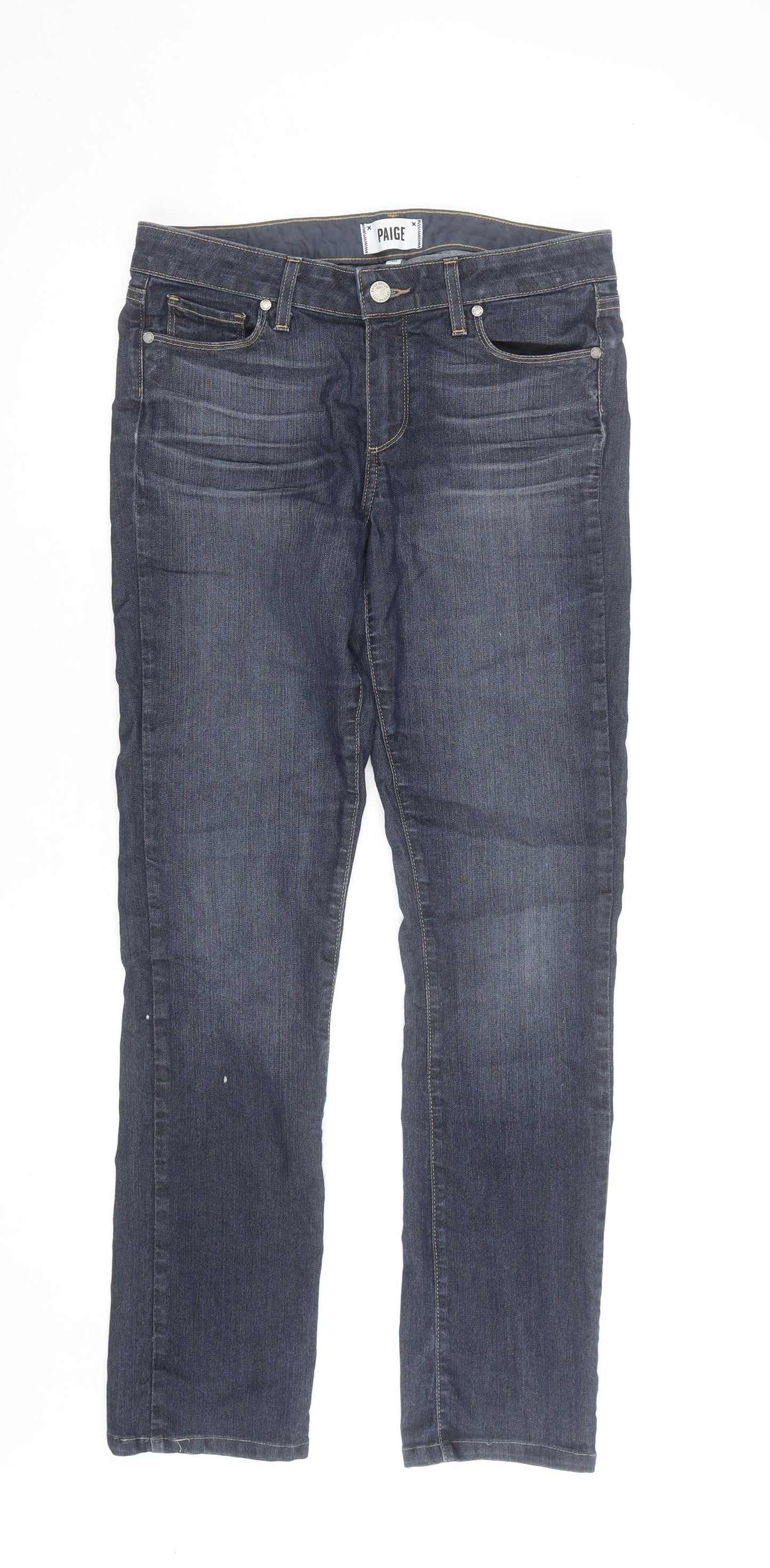 Paige Women's Blue Skyline Straight Jeans Size 30 Regular Fit