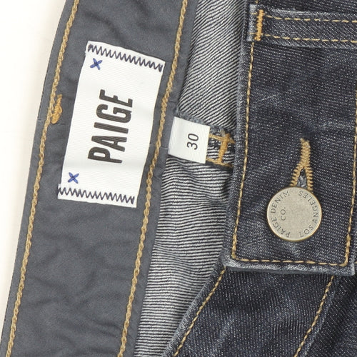 Paige Women's Blue Skyline Straight Jeans Size 30 Regular Fit