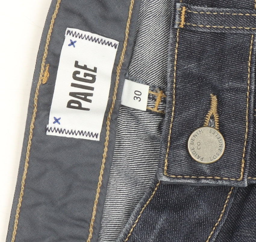 Paige Women's Blue Skyline Straight Jeans Size 30 Regular Fit