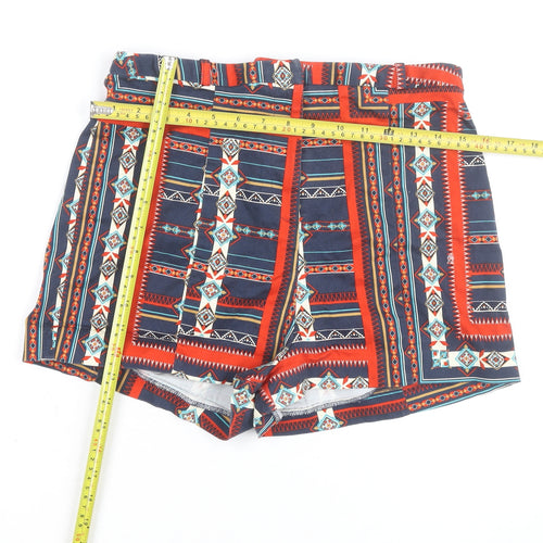 River Island Women’s Multicoloured Size 14 Paperbag Shorts