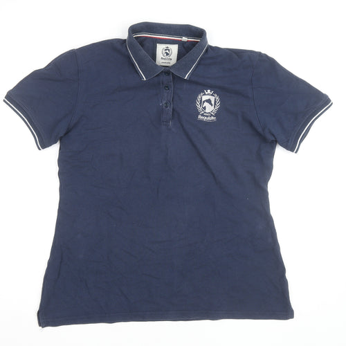 Requisite Men's Blue Cotton Equestrian Polo Shirt XL