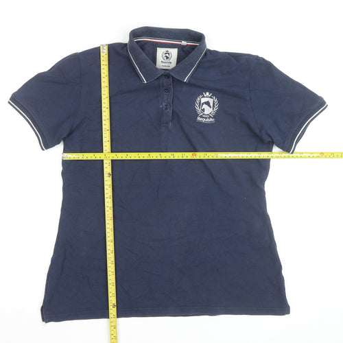 Requisite Men's Blue Cotton Equestrian Polo Shirt XL