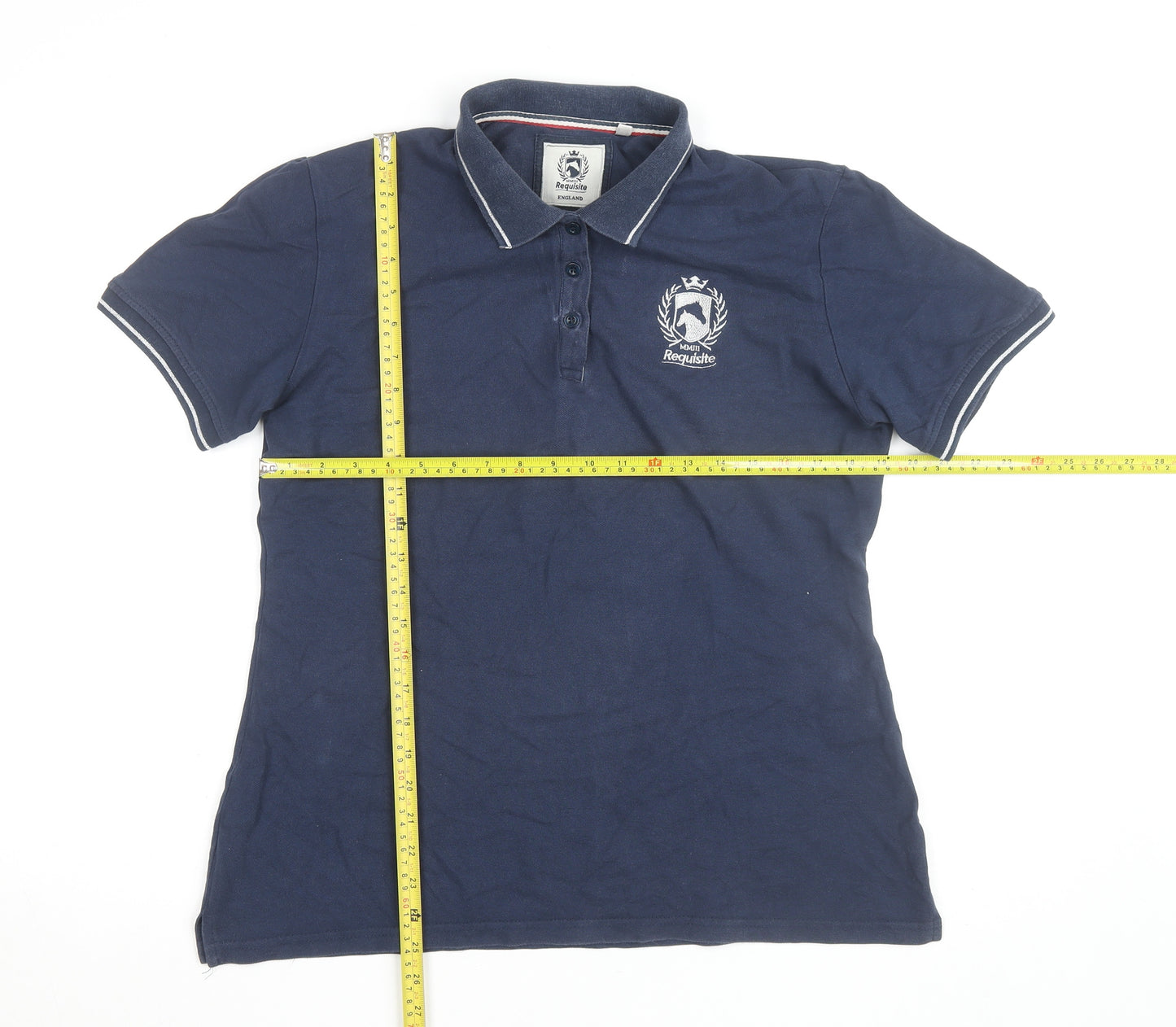 Requisite Men's Blue Cotton Equestrian Polo Shirt XL