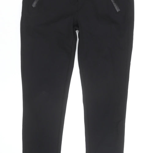 Fransa Women's Black Slim Fit Stretch Trousers Size S