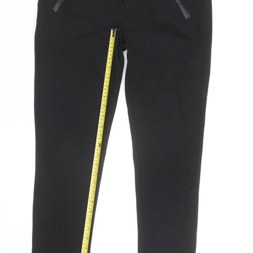 Fransa Women's Black Slim Fit Stretch Trousers Size S