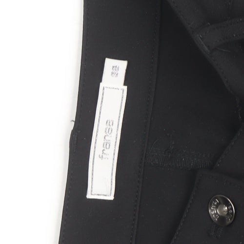 Fransa Women's Black Slim Fit Stretch Trousers Size S