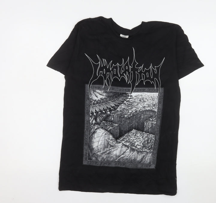 Carton Merchandising Men's Black S Band Graphic T-Shirt