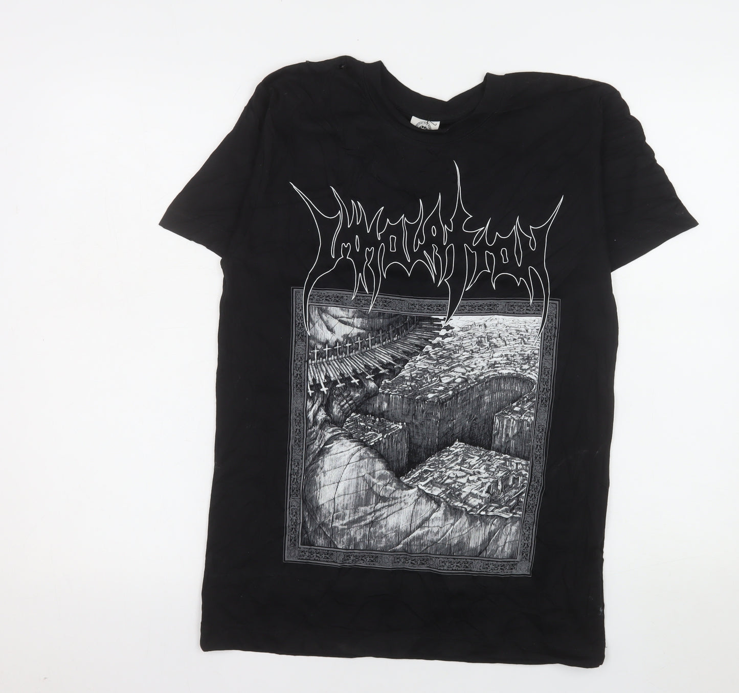 Carton Merchandising Men's Black S Band Graphic T-Shirt