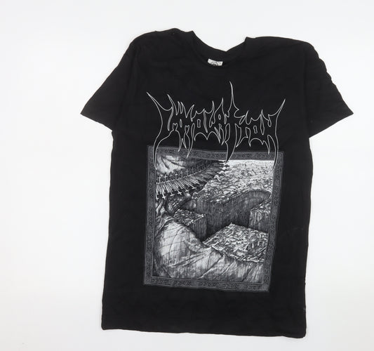Carton Merchandising Men's Black S Band Graphic T-Shirt