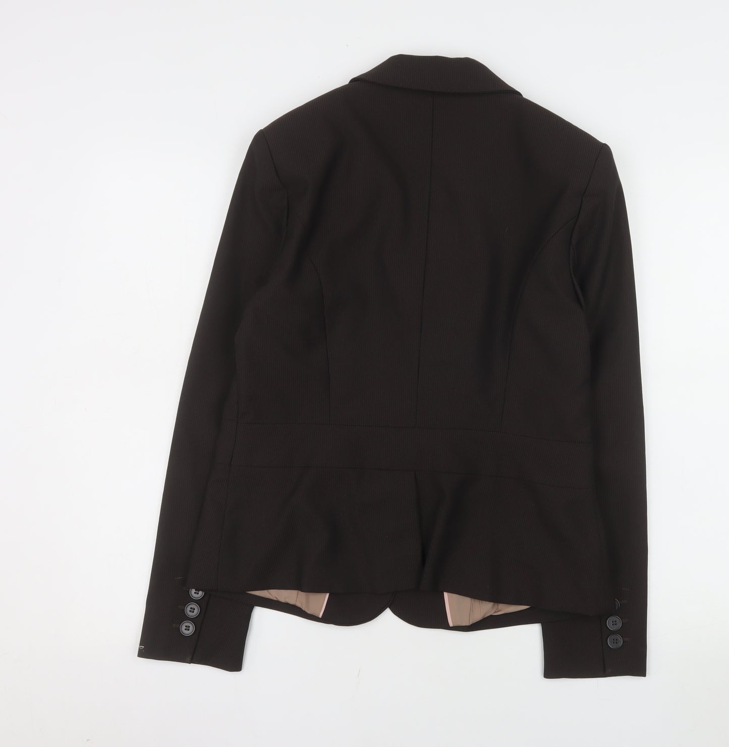 Next Women Brown Regular Fit Blazer Jacket Size 12R Two-Button Workwear