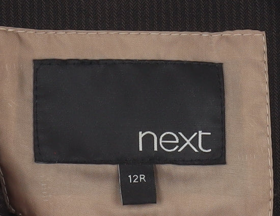 Next Women Brown Regular Fit Blazer Jacket Size 12R Two-Button Workwear