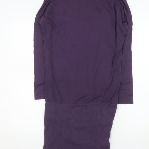 Bench Women's Purple XS Long Sleeve Shift Dress