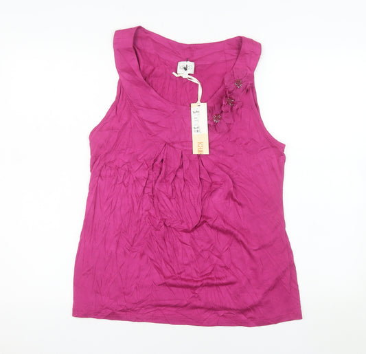Kaliko Womens Pink Sleeveless Modal Tunic Blouse Size 16