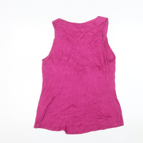 Kaliko Womens Pink Sleeveless Modal Tunic Blouse Size 16