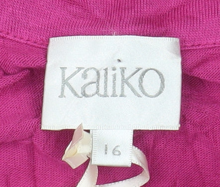 Kaliko Womens Pink Sleeveless Modal Tunic Blouse Size 16