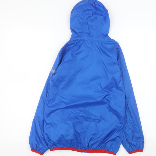 Regatta Boys Blue Hooded Windbreaker Jacket 9-10 Years Water Resistant