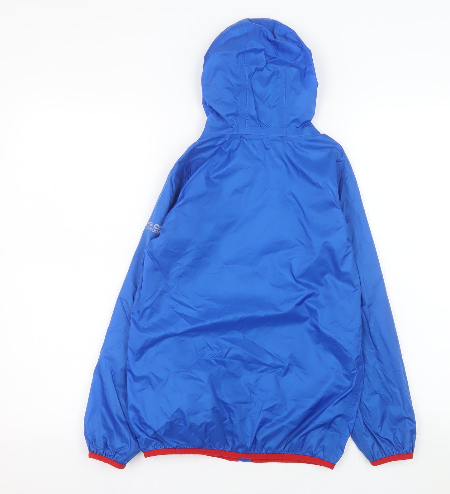 Regatta Boys Blue Hooded Windbreaker Jacket 9-10 Years Water Resistant