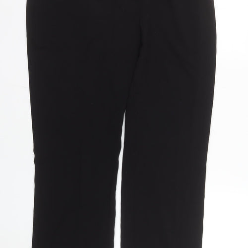 Marks and Spencer Women Black Size 14 Dress Pants Stretch Straight Trousers