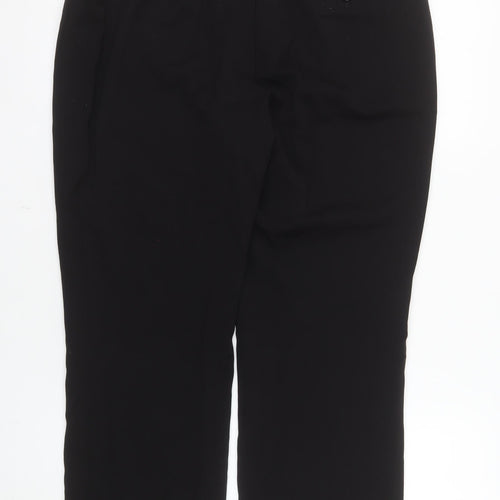 Marks and Spencer Women Black Size 14 Dress Pants Stretch Straight Trousers