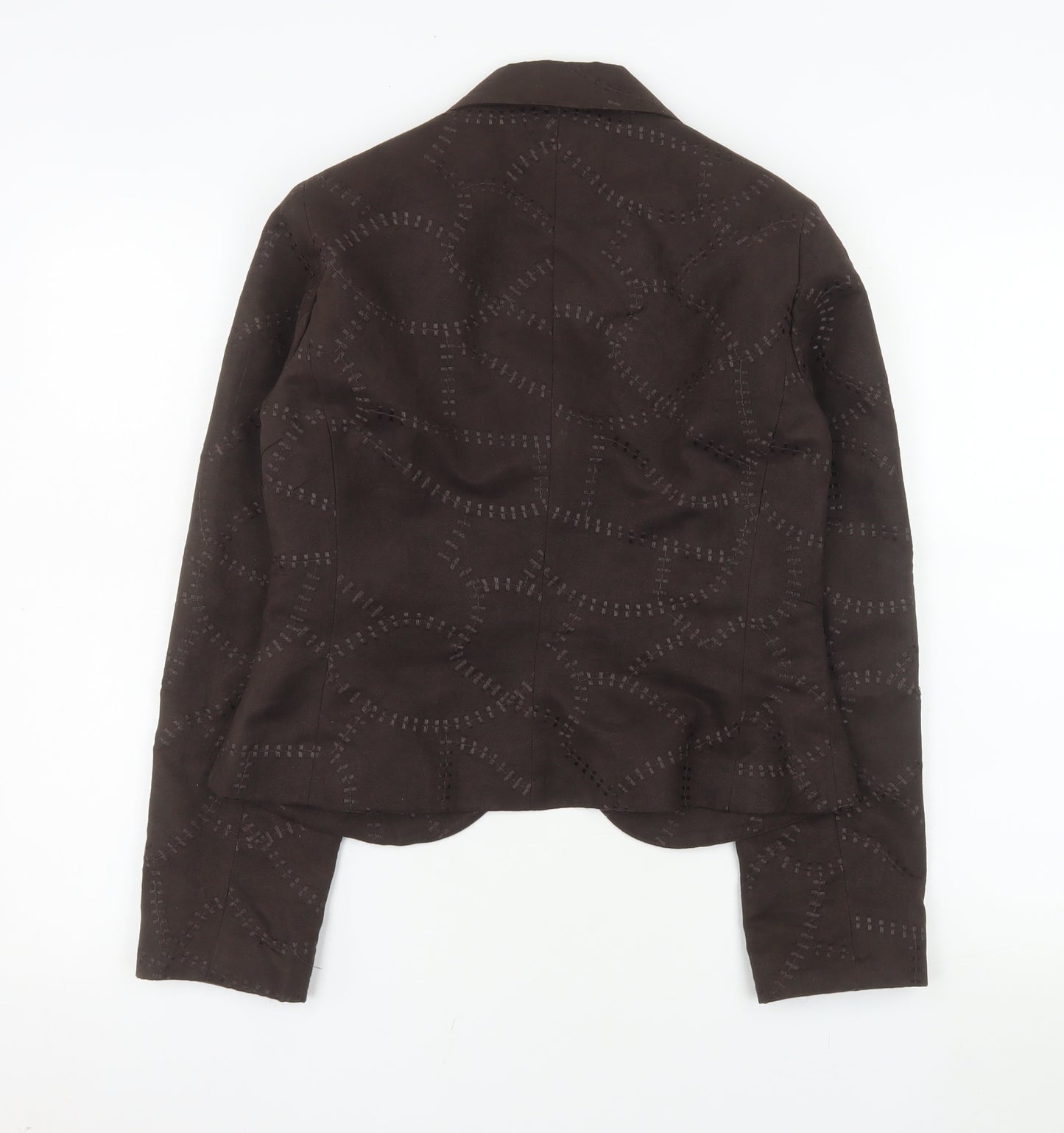 Yen Collection Women Brown Size 12 Single-Breasted Blazer Jacket