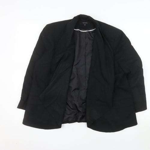 Dunnes Women Black Size 14 Regular Fit Single-Breasted Blazer