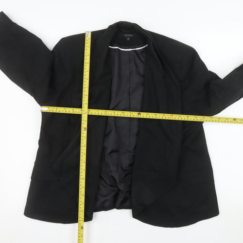 Dunnes Women Black Size 14 Regular Fit Single-Breasted Blazer