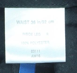 Greenwoods Men's Black Regular Fit Dress Trousers 36in Waist