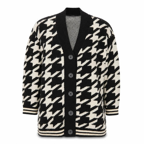 Vero Moda Women’s Black & White Houndstooth Cardigan L Knit