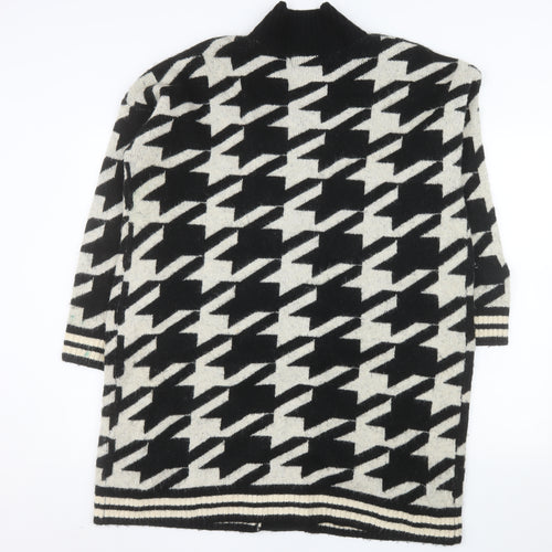 Vero Moda Women’s Black & White Houndstooth Cardigan L Knit