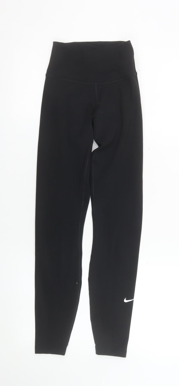 Nike Womens Black XS Dri-FIT Leggings Slim Fit Athleisure Activewear