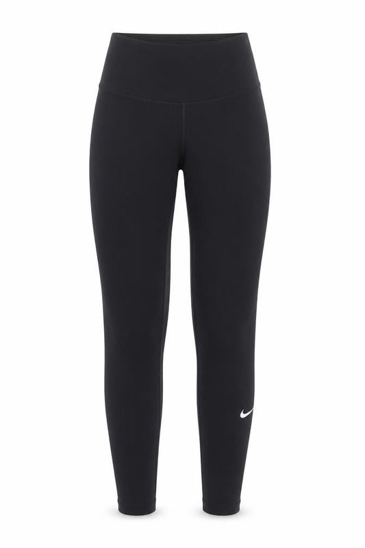 Front view of Nike women’s black xs dri-fit leggings slim fit athleisure activewear
