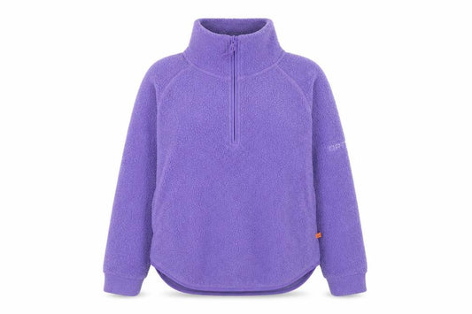 Front view of Portwest Women XS Purple Fleece 1/4 Zip Pullover Sweatshirt