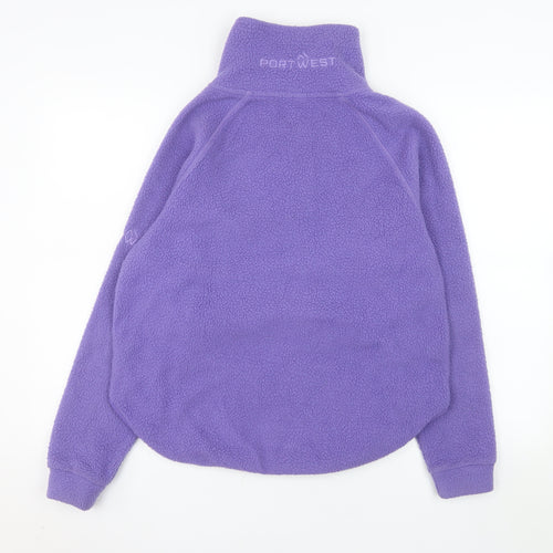 Portwest Women XS Purple Fleece 1/4 Zip Pullover Sweatshirt