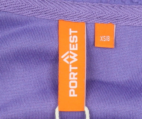 Portwest Women XS Purple Fleece 1/4 Zip Pullover Sweatshirt