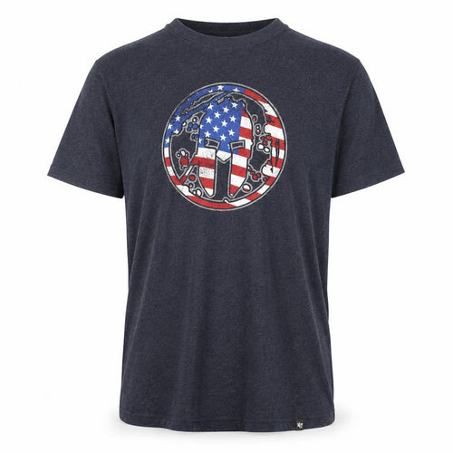 47 Brand Men's Navy Blue 2XL Patriotic Graphic Crew Neck T-Shirt