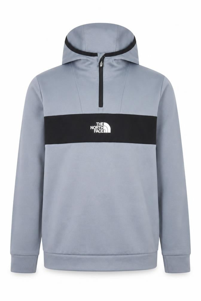 Front view of The North Face boys’ grey 2xl pullover logo hoodie