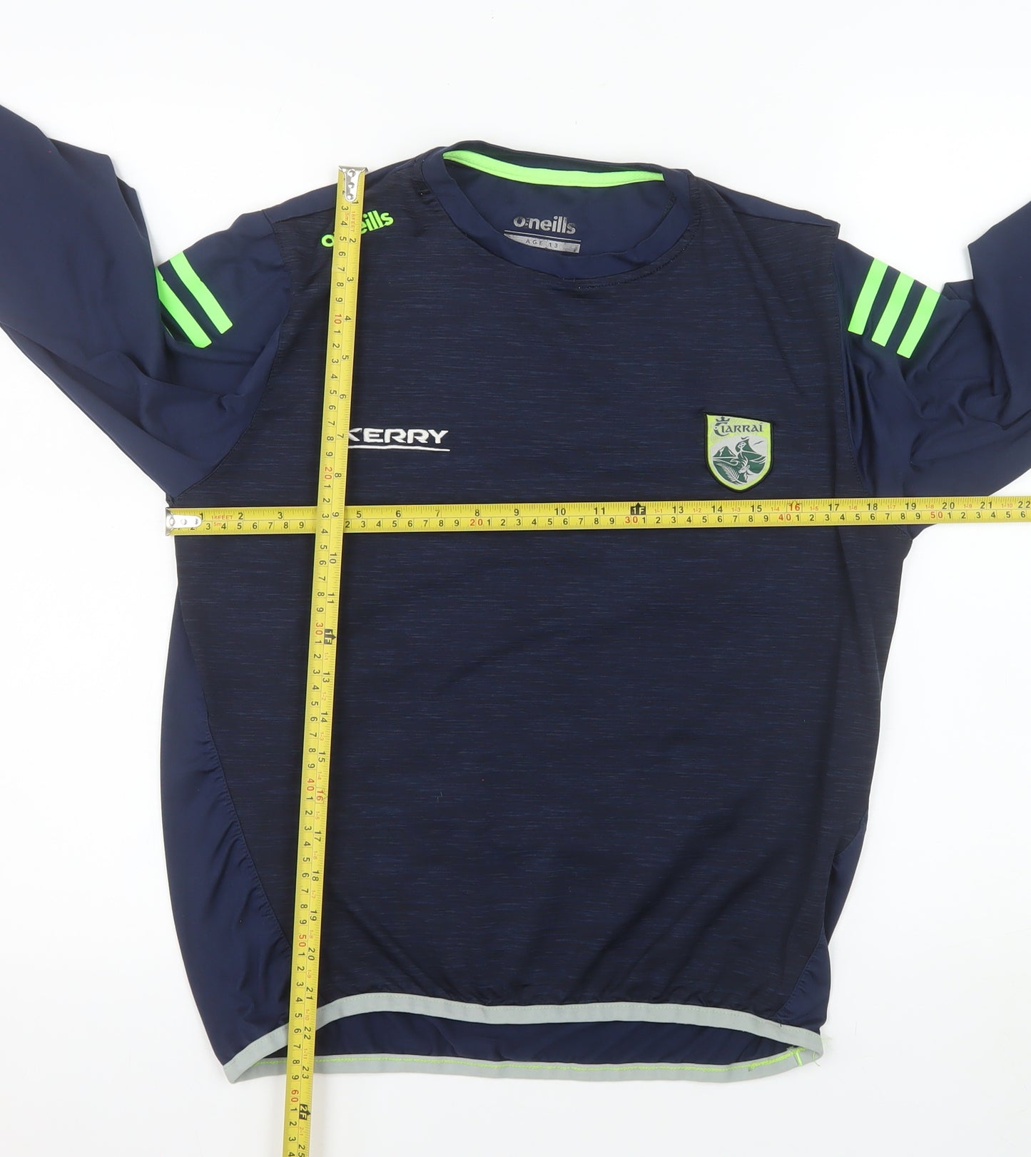 O'Neills Boys Blue Kerry GAA Long Sleeve Pullover Training Top Age 13