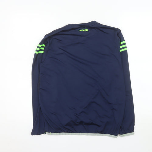 O'Neills Boys Blue Kerry GAA Long Sleeve Pullover Training Top Age 13