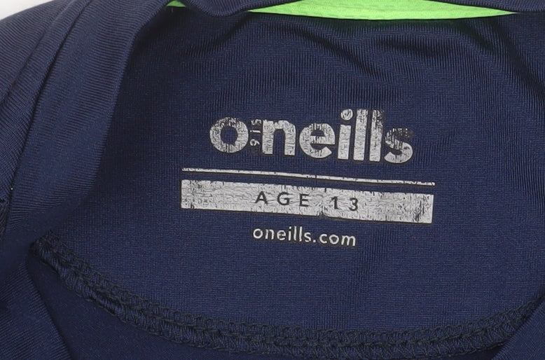 O'Neills Boys Blue Kerry GAA Long Sleeve Pullover Training Top Age 13