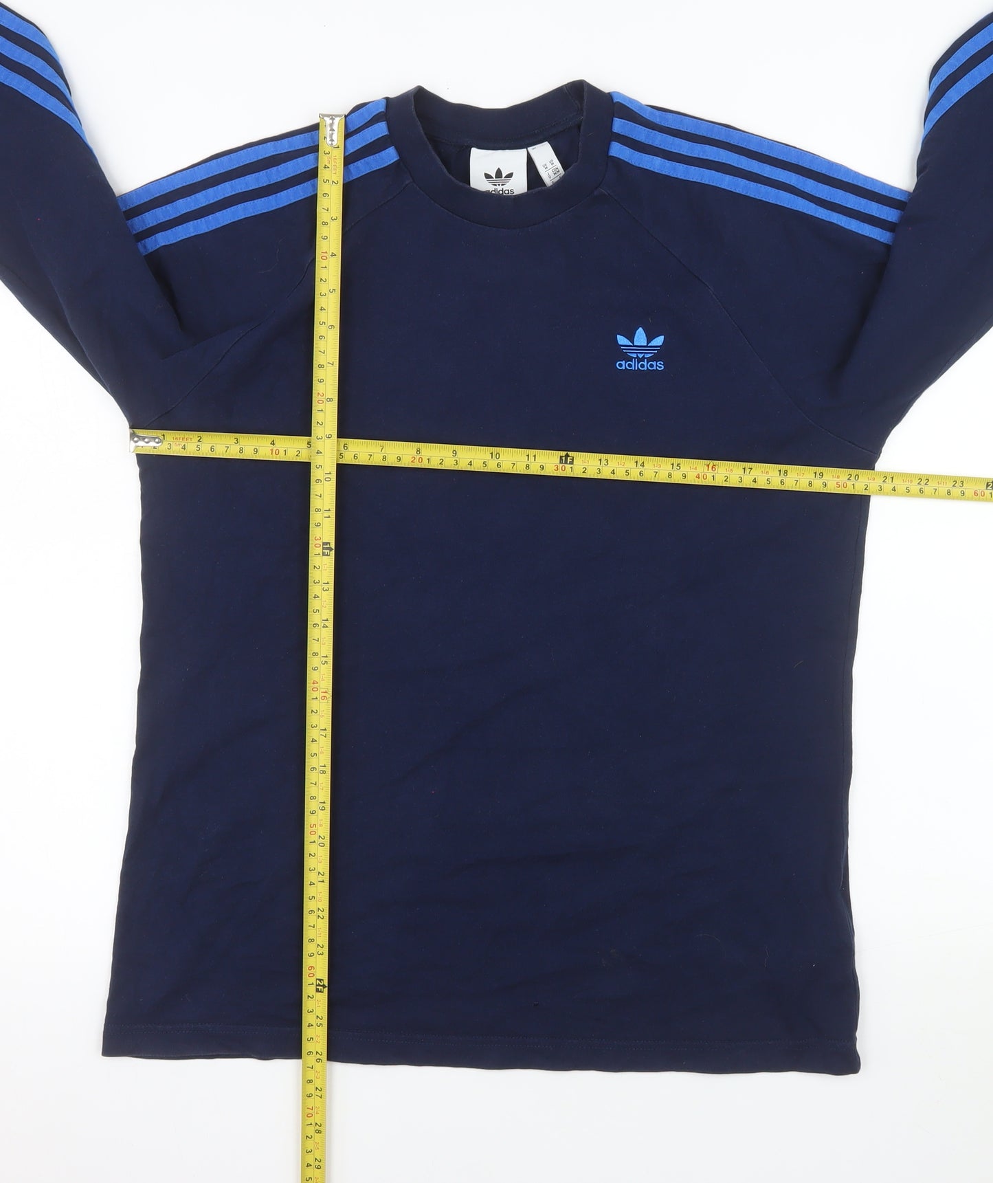 adidas Men's Blue Long Sleeve Crew Neck Casual Top Size M