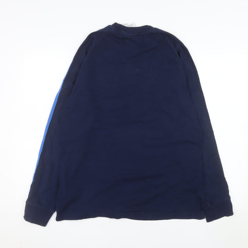 adidas Men's Blue Long Sleeve Crew Neck Casual Top Size M