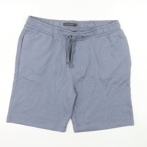 French Connection Men's Blue Sweat Shorts M Casual Cotton Blend