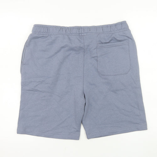 French Connection Men's Blue Sweat Shorts M Casual Cotton Blend