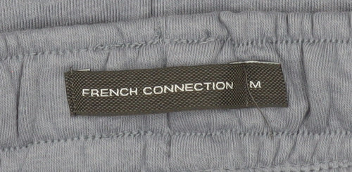 French Connection Men's Blue Sweat Shorts M Casual Cotton Blend
